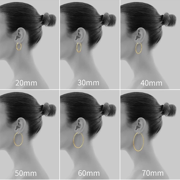 Gacimy large 14K plates gold hoop earrings - Picture 6 of 6